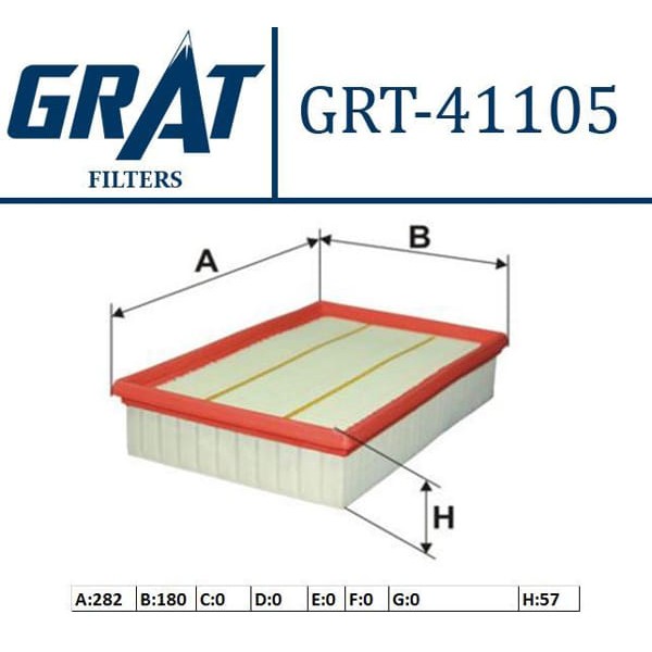 GRAT 41105 Hava Filtresi Navara 08- Pathfınder 2.5 DCI