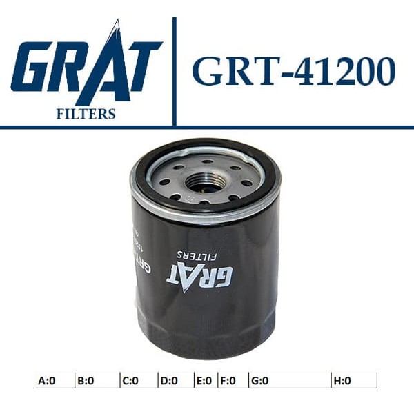 GRAT 41200 Yağ Filtresi Primera P10 Micra K11 92-02 K12 03-10 Note 07-10 1.2 1.3 1.4 2.0