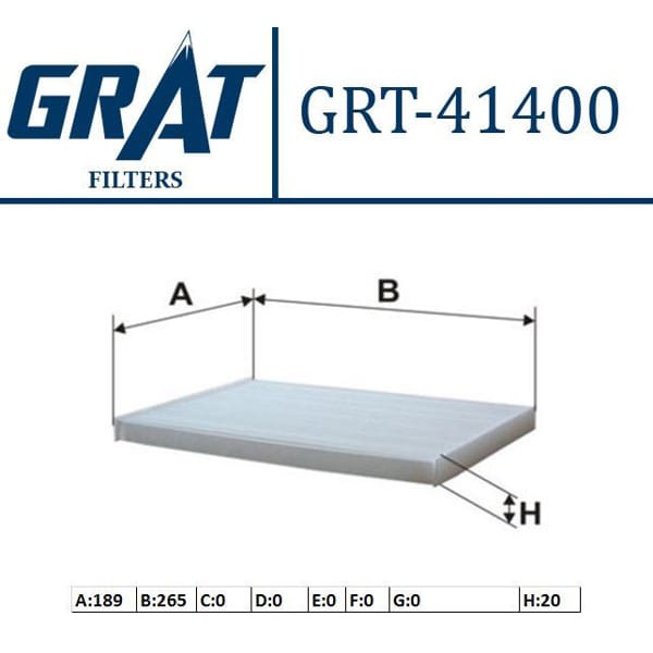 GRAT 41400 Polen Filtresi Qashqai 07-13 X-Traıl 08-13 