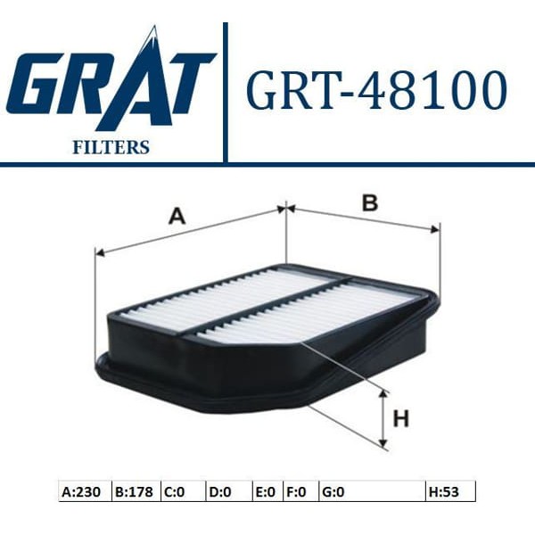 GRAT 48100 Hava Filtresi Grand Vitara 06-11 2.0 140Hp 