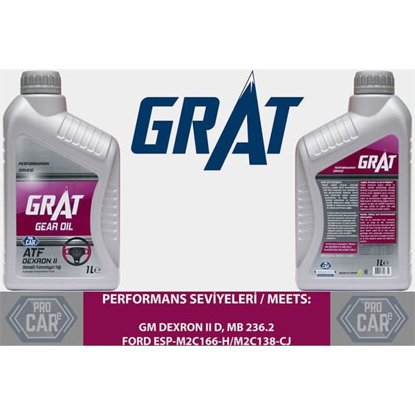 GRAT 600021 Şanzıman Yağı Atf II 1 Lıtre Dexron II 