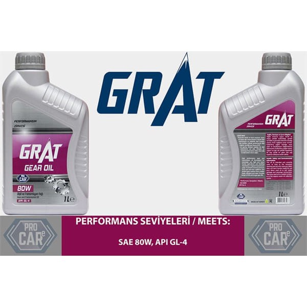 GRAT 600801 Şanzıman Yağı 80 1 Lıtre Apı Gl-4