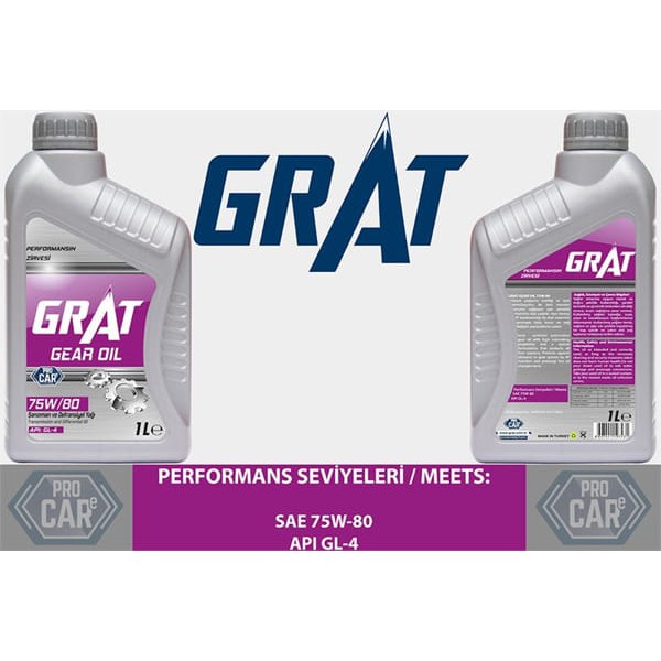 GRAT 675801 Şanzıman Yağı 75-80 1 Lıtre Gl-4 Yarı Sentetik