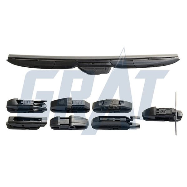 GRAT HM400 Silecek Süpürgesi Ünıversal Rüzgarlıklı 8 Aparatlı Hibrit 400Mm 