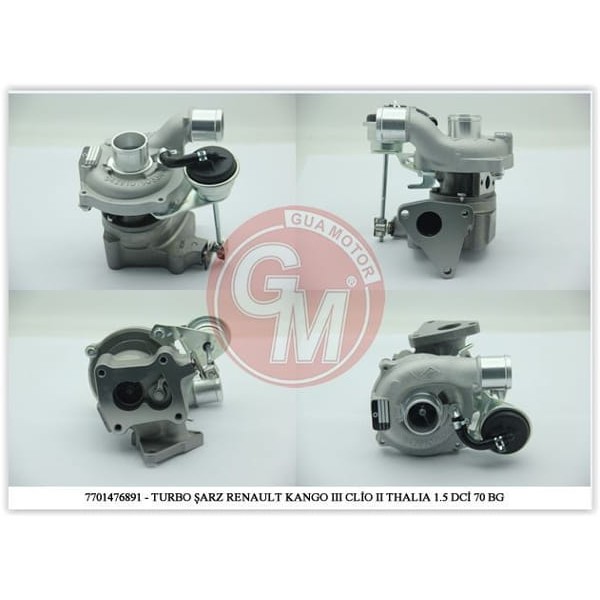 GUA 40503 Turbo Komple CLIO-Kgn-Fluence-Megane II-III-Twng 1.5DCI 65-75-80Bg