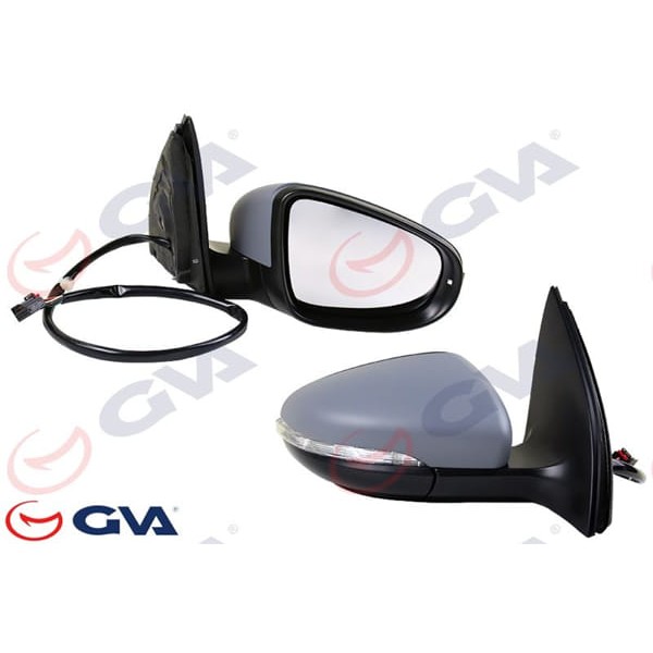 GVA 1075252 Dış Dikiz Aynası Elektirikli Isıtmalı Katlanır Sağ Golf6 09 12 Sinyalli Astarlı Çevre Ay 