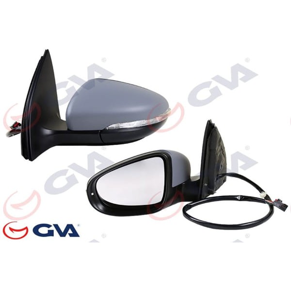 GVA 1075253 Dış Dikiz Aynası Elektirikli Isıtmalı Katlanır Sol Golf6 09 12 Sinyalli Astarlı Çevre Ay