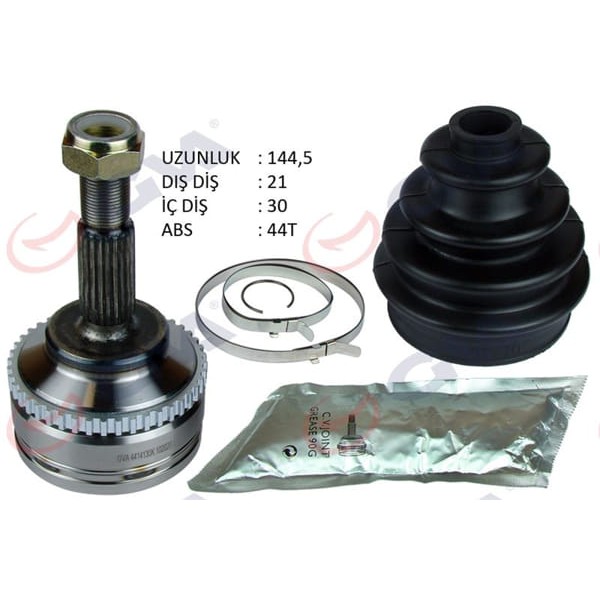 GVA 4414130K Aks Kafası Dış Ön CLIO II 98-05 Kangoo 98-08 1.5 DCI Abs Li 44Diş 21×30×52.2 144.5Mm