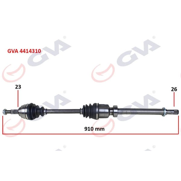 GVA 4414310 Komple Aks Sağ CLIO IV 0.9 Tce A/T 12- 6 Vites