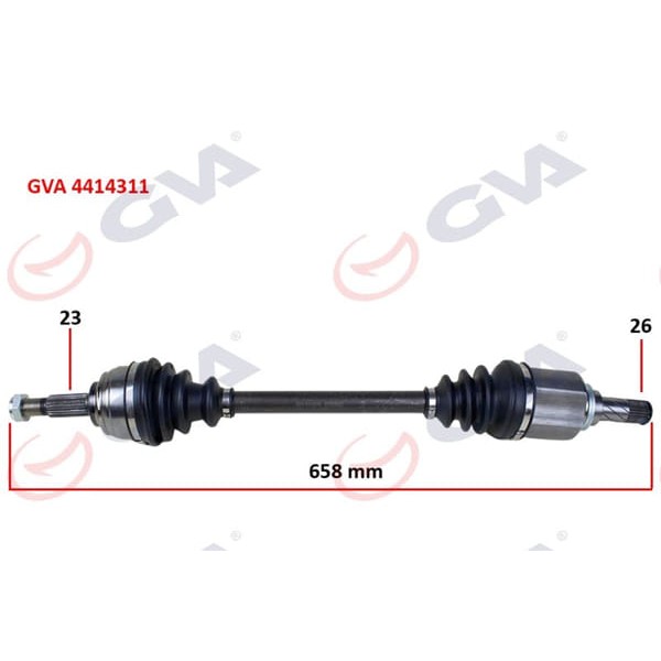 GVA 4414311 Komple Aks Sol CLIO IV 0.9 Tce A/T 12- 6 Vites
