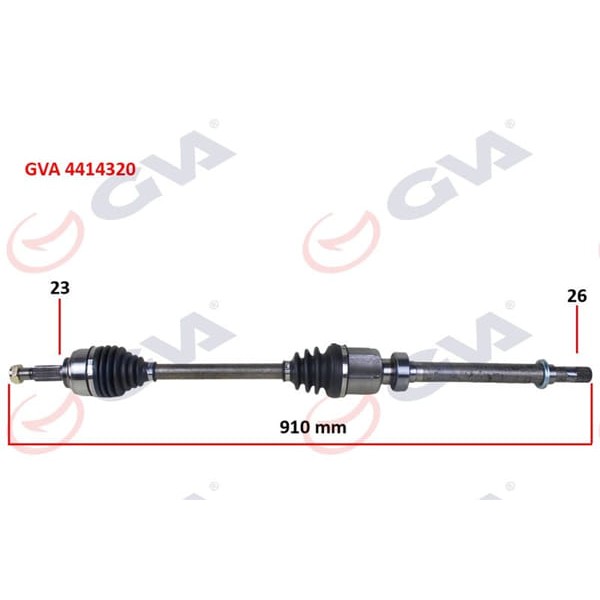 GVA 4414320 Komple Aks Sağ CLIO IV 1.5 DCI 12- 75-90Hp 