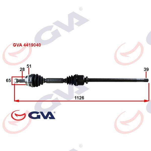 GVA 4419040 Aks Sağ Master 3.0 DCI 03- 