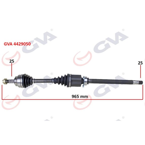 GVA 4429050 Komple Aks Sağ Milli Doblo 1.6 Mjt At/Mt 10 965.5Mm 