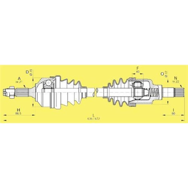 GVA 4450221 Aks Sol C3 1.4 HDI 02- 55Kw 655-708