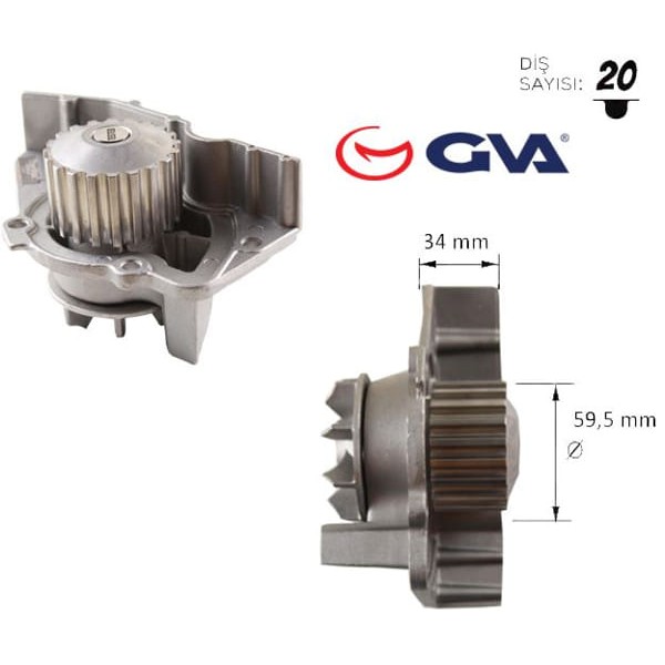 GVA 5245110 Devirdaim Partner-Berlingo 96-Jumper-Scudo(96-02)Expert 96- 1.9D(Pa391) (Pa911)