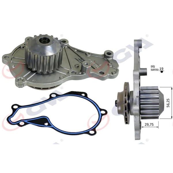 GVA 5245115 Devirdaim Partner Tepee-Berlingo-207-307-407-C3-C4-C5-Focus II-III-Fiesta-Scudo- 1.6 HDI