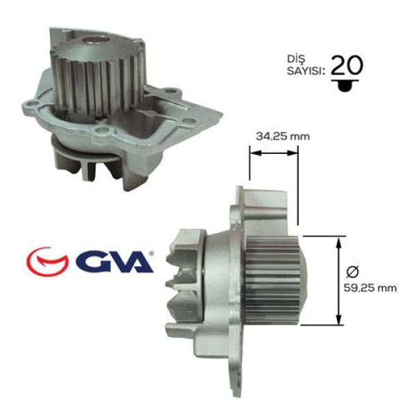 GVA 5245120 Devirdaim Partner-Berlingo-C5-307-Expert-Boxer-Jumpy-Jumper-Scudo-Ducato 2.0Hdi(Dw10)(Pa