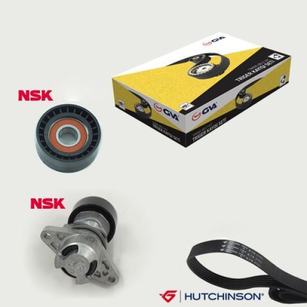 GVA 59A1107 Alternatör Gergi Seti Kütüklü CLIO II Kangoo Megane I Scenic I Logan 1.4 1.6 16V Klimalı 