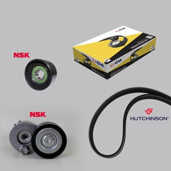 GVA 59A1912 Alternatör Gergi Seti Kütüklü Master II 1.9 2.5 DCI 02- Laguna II 1.9 DCI 2.0 16V 02- K0