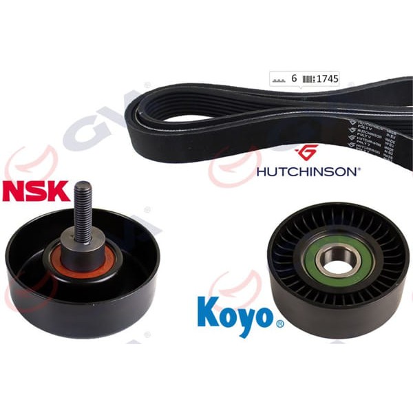 GVA 59A3310 Alternatör Gergi Seti Tourneo Connect-Transit Connect 1.8Di-TDCI 07- Klimalı 6Pk1745 