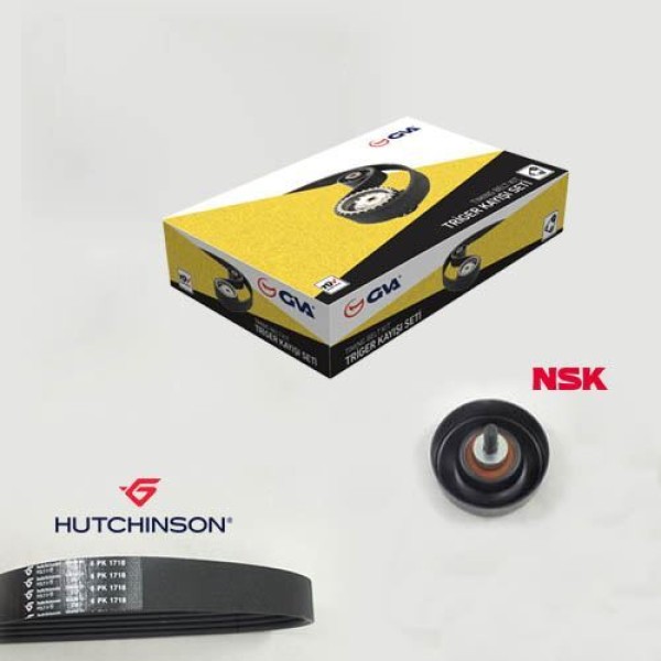 GVA 59A3521 Alternatör Gergi Seti Kütüksüz Focus 01-04 Connect 02- 1.8 Dı TDCI Klimalı K016Pk1718 