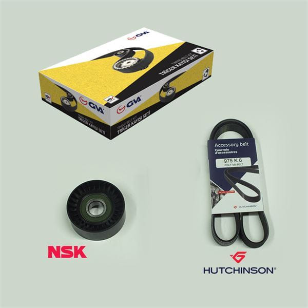 GVA 59A4322 Alternatör Gergi Seti Kütüksüz 206 307 1007 C3 C4 Fiesta Focus 1.4 1.6 TDI HDI Ac - K016