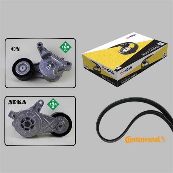 GVA 59A7505 Alternatör Gergi Seti Kütüklü Caddy 04-10 Bjb Bls Golf V Bxe-Transporter Axb 1.9 TDI 6Dp 