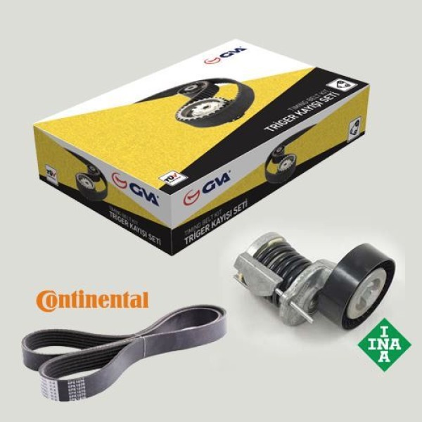 GVA 59A7508OE Alternatör Gergi Seti Kütüklü Cadyy III 10-Golf V VI 07- Passat 05-1.6 2.0 TDI 5340164