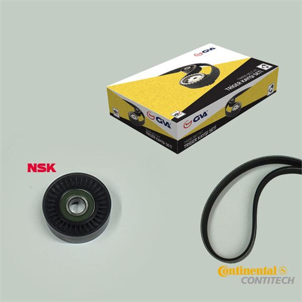 GVA 59A7509 Alternatör Gergi Seti Kütüksüz Cadyy III 10- Golf V VI Plus 07- Passat 05- 1.6 2.0 TDI 5 