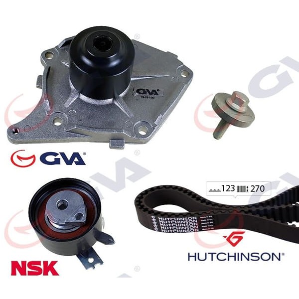 GVA 59WPK1422H Devirdaimli Eksantrik Gergi Seti(123×270) CLIO II-IV-Kng 01-Megane II-Scenic II-Micra 