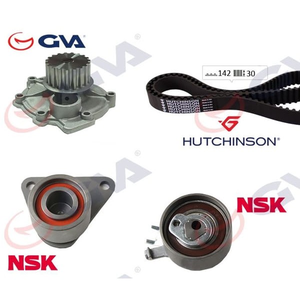 GVA 59WPK1810H Devirdaimli Eksantrik Gergi Seti (142×230) Laguna 2.0 16V(95-01)-Safrane II 2.0(96-00