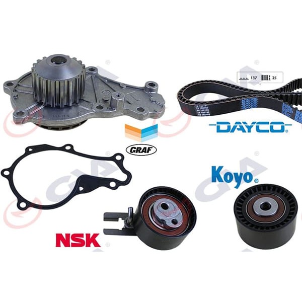 GVA 59WPK43151 Devirdaimli Eksantrik Gergi Seti 137×254 P207 307 308 Part C3 C4 C5 Berl Fiesta Focus 