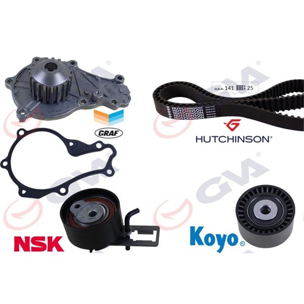 GVA 59WPK4325H1 Devirdaimli Eksantrik Gergi Seti C5 III C4 II Ds4 P208 P308 P3008 P5008 P2008 Partne 