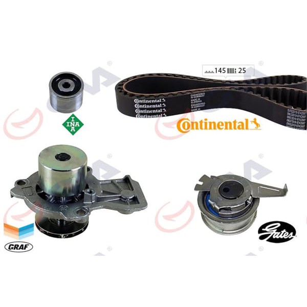 GVA 59WPK7505C Devirdaimli Eksantrik Gergi Seti Polo-Fabıa 14-Ibiza IV 15-A1 14-(Cusa-Cusb-Cyza-Cyzb 