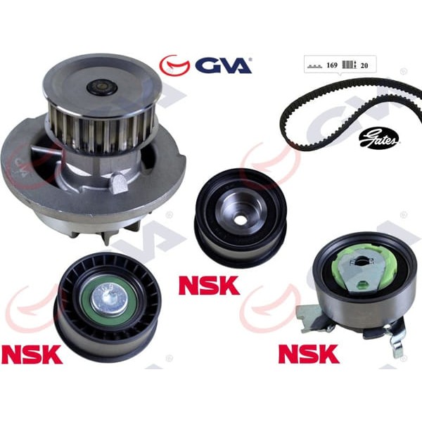 GVA 59WPK9003-2 Devirdaimli Eksantrik Gergi Seti (169×200) Astra F-Vectra B 1.4İ-1.6İ-1.8İ-Corsa B- 