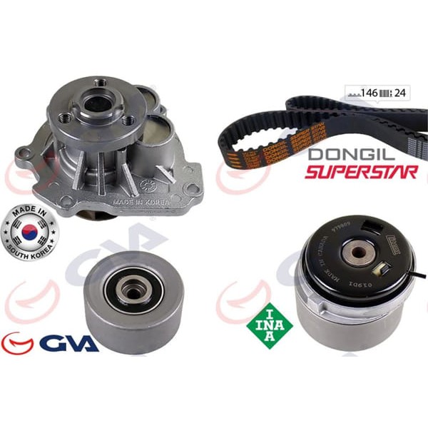 GVA 59WPK9007-1 Devirdaimli Eksantrik Gergi Seti Astra H-J-Insignia-Vectra C-Cruze 1.6-1.8 Z16Xep-Xe 