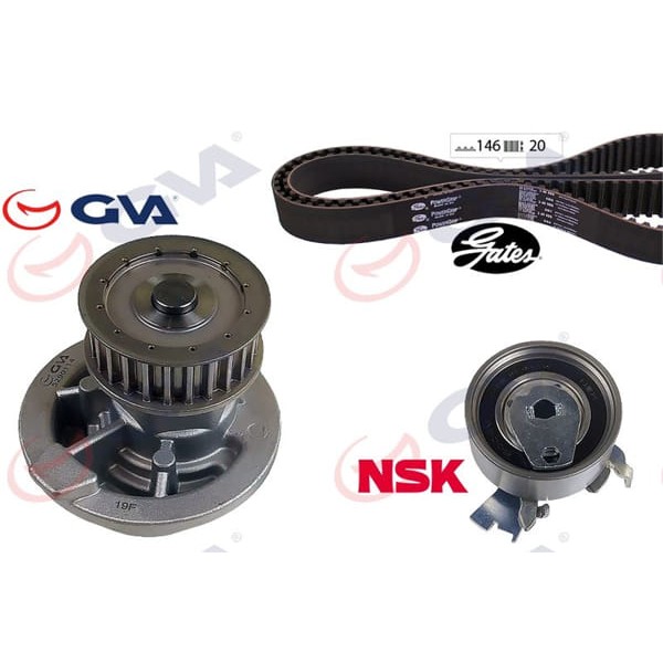 GVA 59WPK9055 Devirdaimli Eksantrik Gergi Seti(146×200)Vectra A-B-Omega A-B-Astra F-Calıbra-Kadett E 