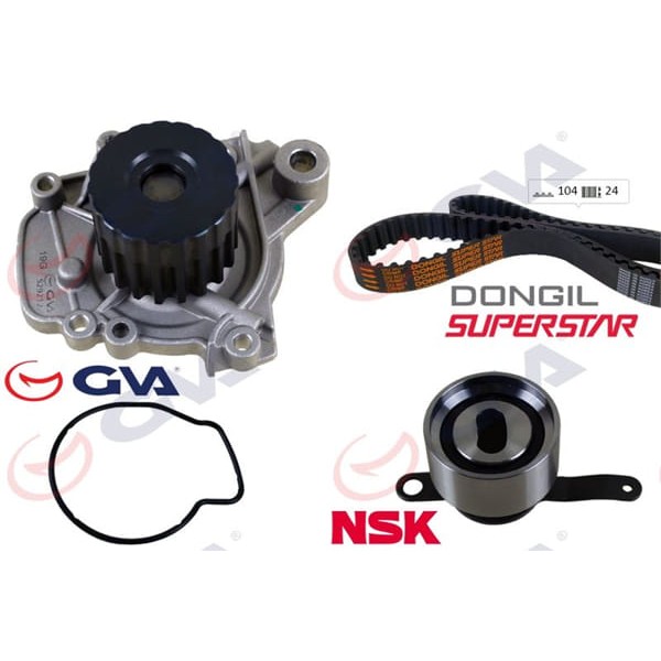 GVA 59WPK9235 Devirdaimli Eksantrik Gergi Seti(104×240)Accord 1.6(98-02)-Civic IV-V-VI 1.6(91-01)-Cr