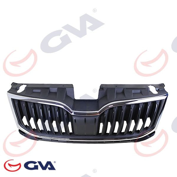 GVA 9106294 Ön Panjur Üst Plastik Komple Octavia Saten Siyah Nikelajlı 2018 