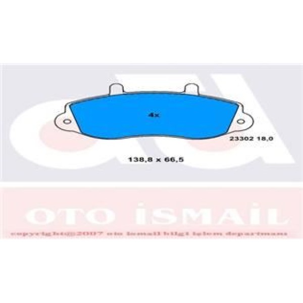 HATTAT 3031364 Fren Balatası Ön Master I 80- / Transit T12