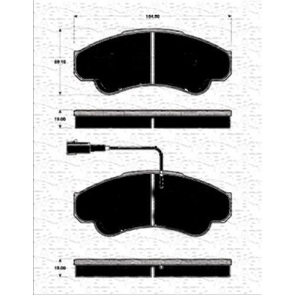 HATTAT 3031755 Fren Balatası Ön Fişli Ducato 02-06 Boxer 02-06 Jumper 02-06 B.Y Tip 1800 Kg 