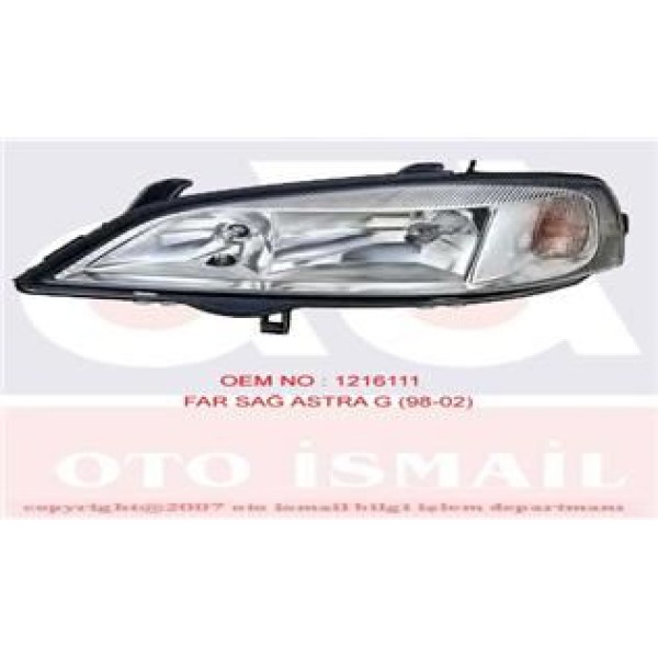 HELLA 1EG007640-321 Far Sağ - Sinyal Astra G 98-05 Elektrikli H7-Hb3 