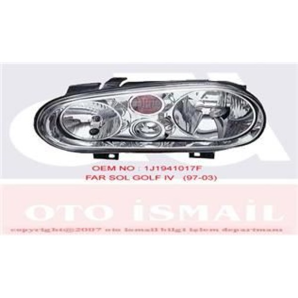 HELLA 1EJ007700-71 Far Sol - Sinyal Golf IV 97-06 Elektrikli Sissiz H7-H1 
