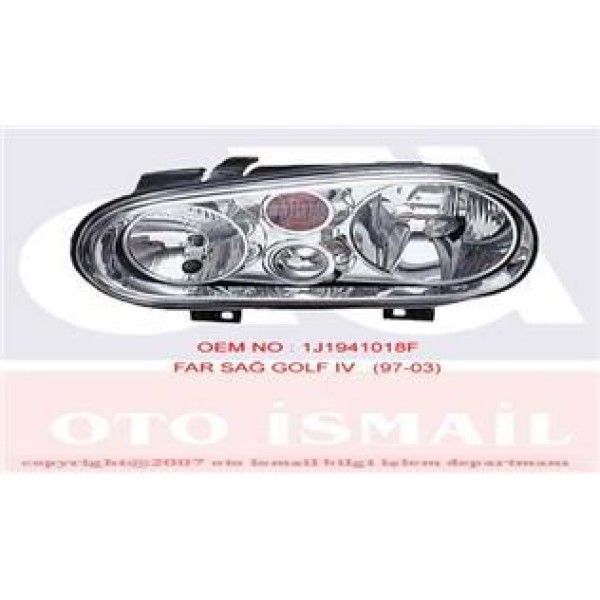 HELLA 1EJ007700-81 Far Sağ - Sinyal Golf IV 97-06 Elektrikli Sissiz H7-H1 