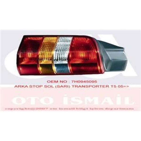 HELLA 2SK008579-91 Stop Lambası Sol Transporter T5 03- Sarı Kırmızı