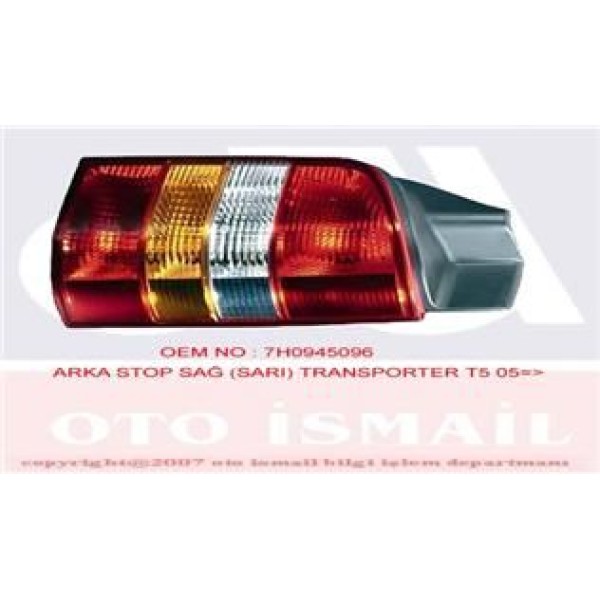 HELLA 2SK008579-101 Stop Lambası Sağ Transporter T5 03- Sarı Kırmızı 
