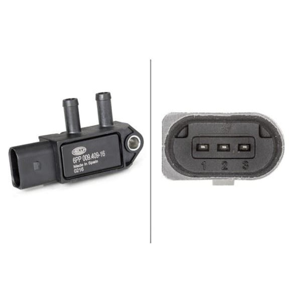 HELLA 6PP009409161 Ezgos Gazı Basınç Sensörü VW VW 03N906051B-16115-70668011-551183-551183-16115-161