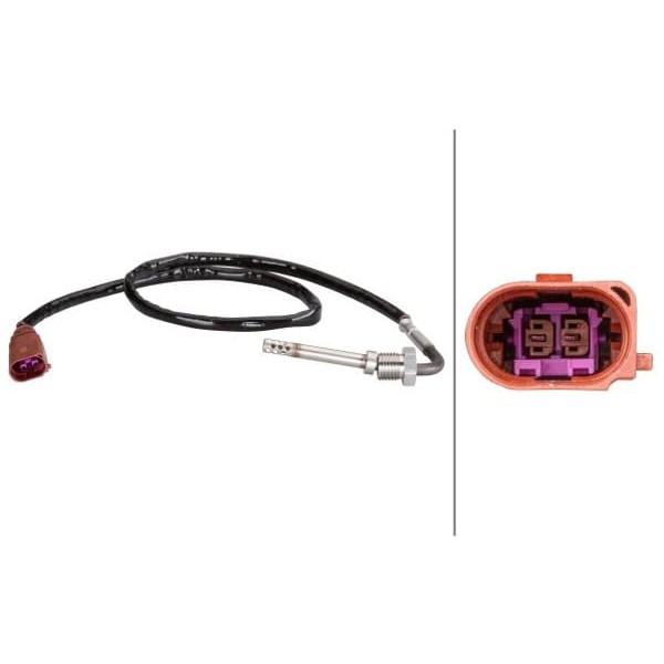 HELLA 6PT010376191 Egzoz Sıcaklık Sensörü Dizel Partıkul Filtre Ön T7 16-19 Caaa Caab 