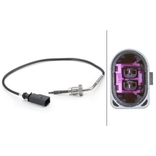 HELLA 6PT014494101 Egzoz Gazı Sıcaklık Sensörü Audi 