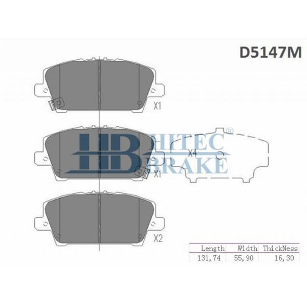 HITEC 10025 Ön Balata Civic 06-12 Hbeuro Civic 06-12 Hb (D5147)